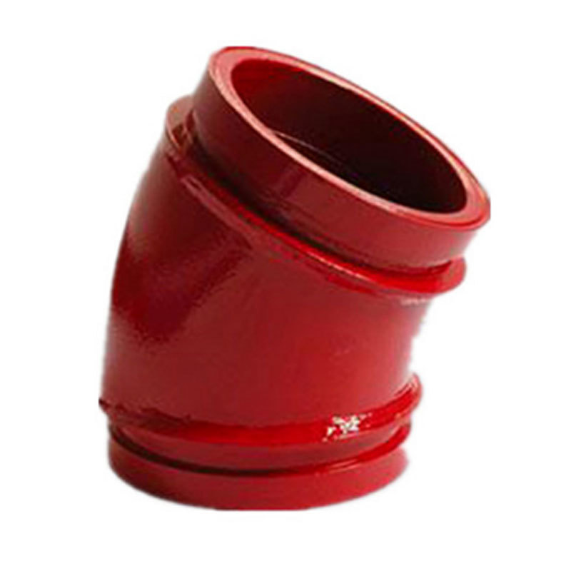 Coude de pompe à béton double paroi DN125 à 10 degrés